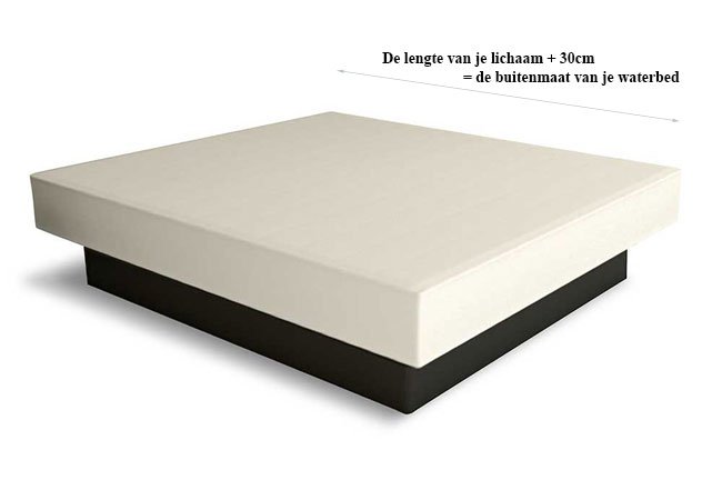 Juiste afmeting watermatras